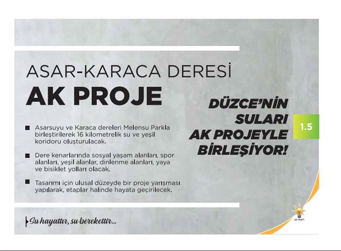 Asar-karaca deresi projesi