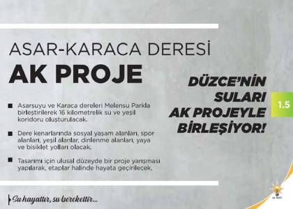 Asar-karaca deresi projesi