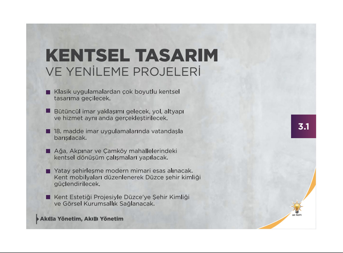 Kentsel tasarım ve yenileme projeleri