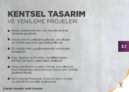 Kentsel Tasarım ve Yenileme Projeleri