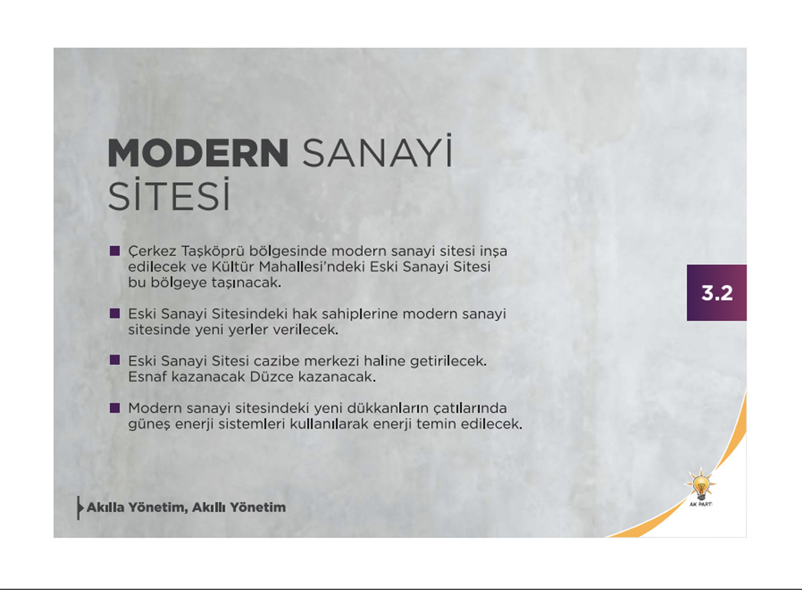 Modern sanayi sitesi projesi