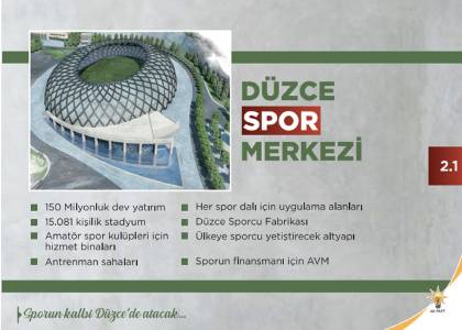 Düzce Spor Merkezi Projesi