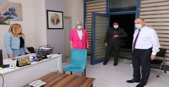 Başkan Dr. Faruk Özlü'nün Bahçeşehir Bölgesi Belediye Birimleri Ziyareti